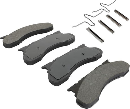 Premium Semi-Metallic Front Brake Pads (1001-0450M) Compatible with 1975-1997 Ford (B-200/E-250 Econoline/E-250 Econoline Club Wagon/E-350 Econoline/F-200/F-250/F-350/P-350 & More)