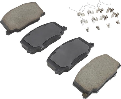 Premium Semi-Metallic Front Brake Pads (1001-0356M) Compatible with Lexus ES250 1990-1991, Toyota Camry 1987-1991, Toyota Celica 1988-1993