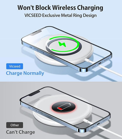VICSEED for MagSafe Car Mount [Upgraded Strongest Magnet Power] Magnetic Phone Holder for Car Vent 360 Adjustable Magnetic Car Phone Holder Mount for iPhone 16 Pro Max 15 14 13 12 Plus Mini, Blue