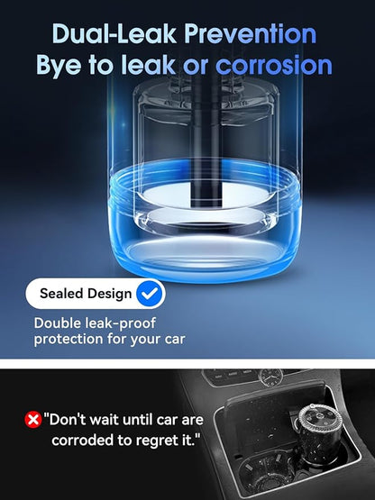 Ceeniu Smart Car Air Fresheners, Sweet Vanilla Scent, A New Smell Experience by Atomization, Each Bottle Perfume Lasts 4 Months, Adjustable Concentration, Auto On/Off, Built-in Battery