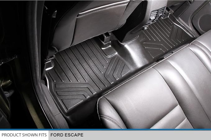 MAXLINER Custom Fit Floor Mats 2 Row Liner Set Compatible with 2013-2019 Ford Escape