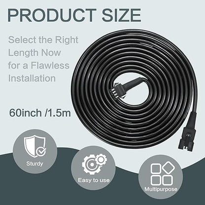 12 Pcs 4 Pin RGB Extension Cable RGB Wire for Motorcycle LED Light Underglow Kit, Compatible with ATV Car Trucks Rock Lights & Neon Strips (60 Inch)