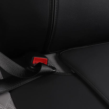 JOJOBAY Car Seat Covers for Dodge Ram,Fit Ram 2009-2025 1500/2500/3500 Pick-up Truck,Crew,Regular,Quad,Mega Cab,Waterproof Synthetic Leather Rear Seat Cover,Black-Grey