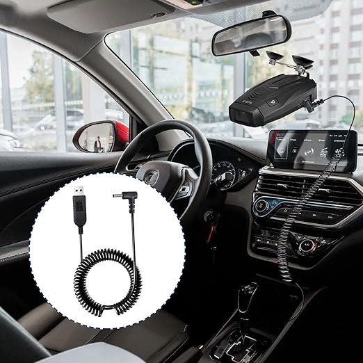 USB to DC3.5 Plug Radar Detector Power Cable, USB 5V-12V Power Cable Compatible with Cobra RAD 480i, 350, 380, Uniden DFR1, DFR3, DFR5, Whistler, & Radenso Pro M Radar Detectors (8.2FT Length)