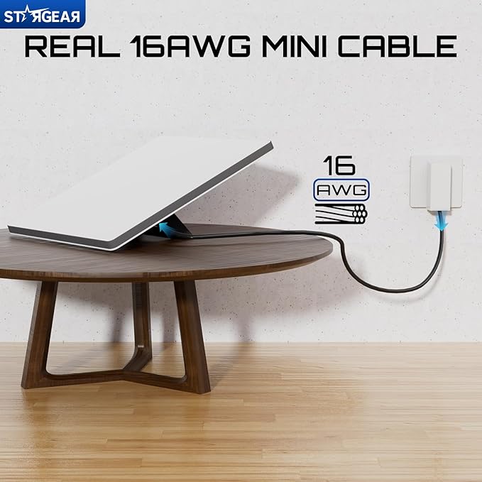 Starlink Mini Cable 32.8FT, 16AWG Replacement Starlink DC Power Cable Starlink Mini Accessories, Starlink Power Cord Barrel Jack 5A Charging Cord Waterproof Outdoor