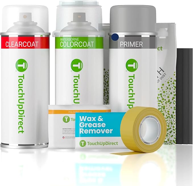 TouchUpDirect 8T5 Blue Ribbon/Dark Blue/Orion Blue Pearl Compatible with Toyota Exact Match Touch Up Paint Aerosol - Platinum Kit