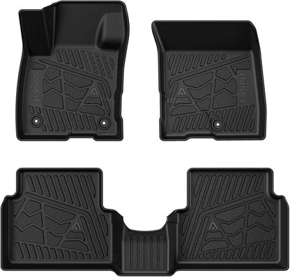 LASFIT Floor Mats for Ford Maverick 2022-2025(for Gasoline Models Only) All Weather Car Floor Pretoctor TPE Truck Liners for Ford Maverick Gas, 1st & 2nd Row Black