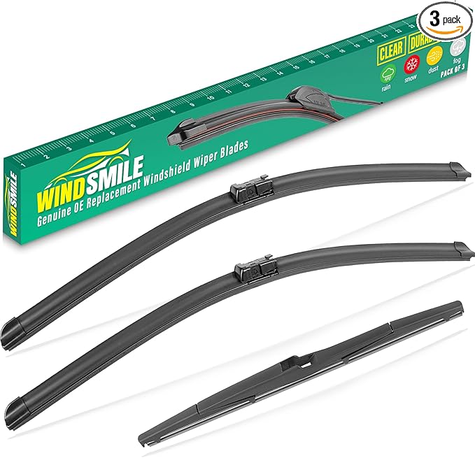 26" 20" 16" Windshield Wiper Blades Replacement for Lexus RX350 RX450h 2016 2017 2018 2019 2020 2021 2022 RX 350 450h Premium All Weather Front Rear Wipers Set - OEM Quality (Pack of 3)