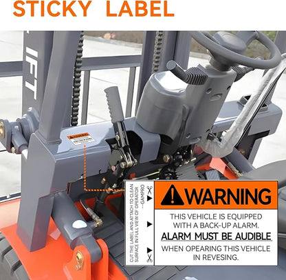 735 Back-up Alarm 12V-48V 110dB IP67 Waterproof Dust-Proof Reversing Warning Alarm with Super Loud Beeper Tone for Truck Van Forklift Car Lorry Agricultural Vehicles