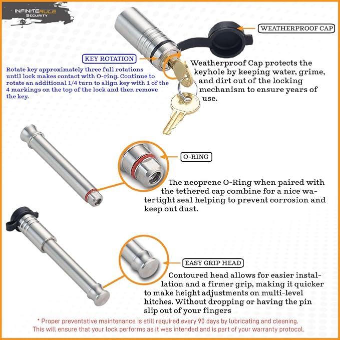 61073 | Receiver Lock for 3" Receiver