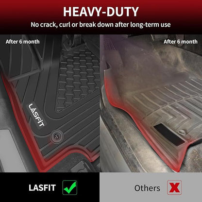 LASFIT Floor Mats Fit for Lexus 2025 2024 2023 2022 NX/NX250/NX350 (Not for Hybrid), All Weather Car Mats for Lexus NX 250/NX 350/NX 350 F Sport TPE Heavy Duty Floor Liners,Front & Rear Rows,Black