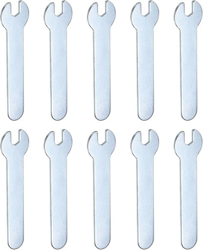 HARFINGTON 10pcs Small Wrench 5x66x1.5mm Metric U-Shaped Single Open Ended Spanner Super Thin Flat Head Galvanizing Wrench for Automotive Repair Furniture Assembly