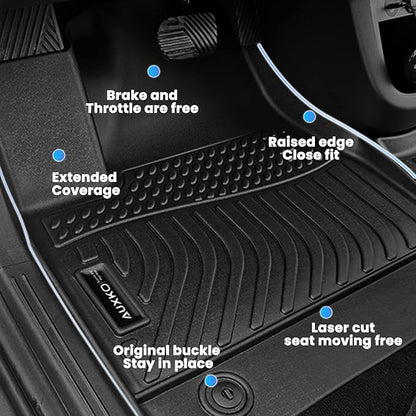 Auxko All Weather Floor Mats Cargo Liner Fit for Honda CR-V 2023 2024 2025 2026 (Not Hybrid) TPE Rubber Liners Set CRV Accessories Cargo Liner for Lowest Position