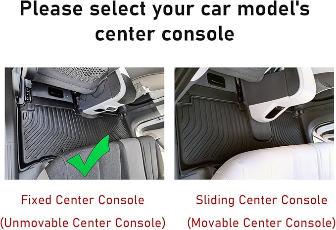 KELCSEECS Floor Mat Custom for 2024 2023 2022 Hyundai Ioniq 5 Unmovable Center Console (Fixed Center Console) All Season Guard for Car Mats TPE Floor Liners Ioniq 5 Accessories Front & Rear Row