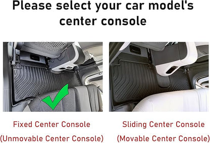 KELCSEECS Floor Mat Custom for 2024 2023 2022 Hyundai Ioniq 5 Unmovable Center Console (Fixed Center Console) All Season Guard for Car Mats TPE Floor Liners Ioniq 5 Accessories Front & Rear Row