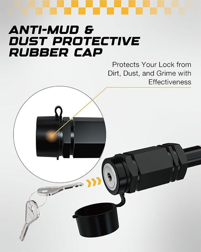 RETRUE Heavy-Duty Trailer Hitch Locks - 5/8" Pin for 2" and 2-1/2" Class III-IV Receivers, Includes 5 O-Rings and Weatherproof Caps, Ideal Trailer Accessories, 4 Pack