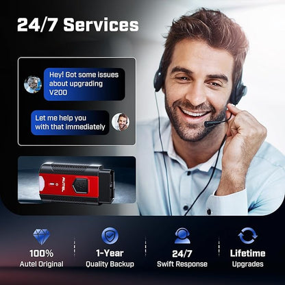 Autel MaxiVCI V200 VCI200 Wireless Dongle: 2025 VCI 200 OBD2 Connector 2.0 of VCI100 V100 Adapter Car Communication Interface for MaxiSys MS906 Pro MS906 Pro-TS S906 MAX KM100 BT608 BT609 ITS600 etc.