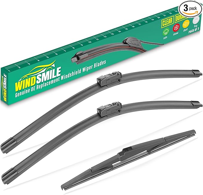24" 18" 14" Windshield Wiper Blades for Mazda CX5 CX9 CX-5 CX-9 2017 2018 2019 2020 2021 2022 2023 -OEM Replacement Premium All season Wiper Blades (Set of 3)