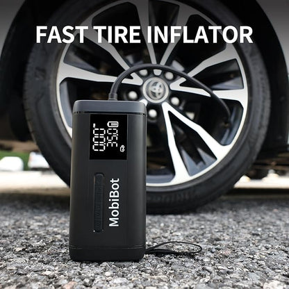 4-in-1 Dual Cylinder tire inflator with Jump Starter,4000A Portable Car Battery Charger up to 8.0L Engine,160 PSI Dual Power Car Air Pump Cordless Air Compressor,20000 mAh PD 65W Powerbank