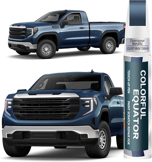 Downpour Metallic(GXP/WA136H) Touch Up Paint for GMC, Car Paint Pen Scratch Repair Two-In-One Touch Up Paint, Premium Car Scratch Remover for Deep Scratches