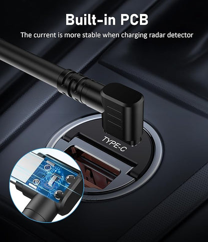 PD3.0 Radar Detector Cable, with Type-C to RJ11 Plug ,Replacement Radar Detectors Power Cable,for Escort Passport 9500i MAX360 Uniden R1 R3 DFR8 DFR9 Radenso XP Beltronics STI Radar Detector and more