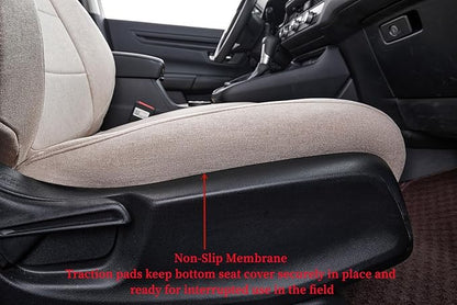 coverdream CRV Seat Covers Custom Fit for 2017 2018 2019 2020 2021 2022 Honda CRV LX, EX, SE, EX-L,Touring,Hybrid,Full Coverage Polyester Car Seat Protector(Full Set,Beige)