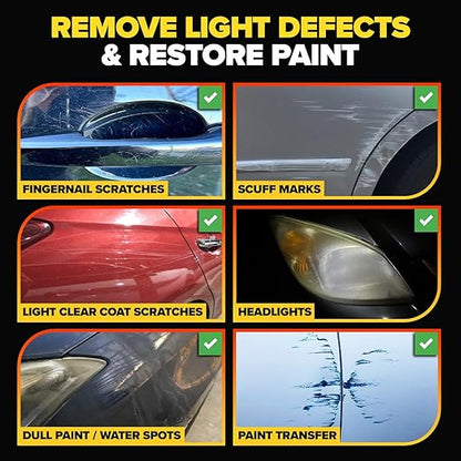 Carfidant Scratch & Swirl Remover - Polishing, Rubbing & Buffing Compound for Car Paint Repair - Restores Shine & Enhances Gloss, 16.9 fl oz