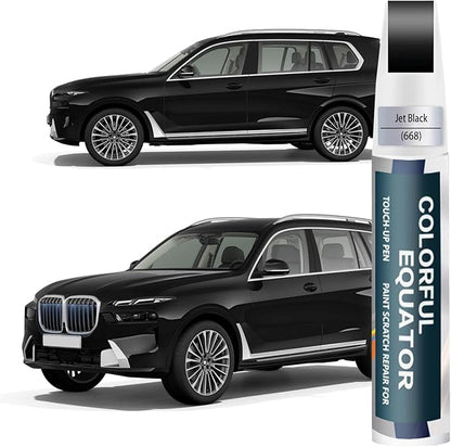 Jet Black(668) Touch Up Paint for BMW, Car Paint Pen Scratch Repair Two-In-One Touch Up Paint, Premium Car Scratch Remover for Deep Scratches
