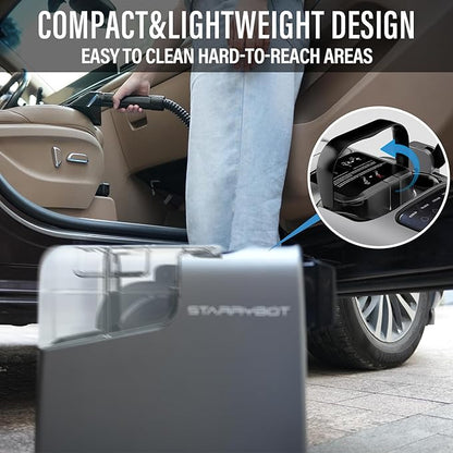 Portable Carpet Cleaner Machine with Steam and Heating Techology,15Kpa Powerful Suction with Versatile Tools for Pets, Couch, Car,Self-Cleaning, Compact Spot Cleaner for Stairs/Furniture/Rug