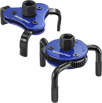 WORKPRO Universal Oil Filter Wrench & Removal Tool, Adjustable Oil Filter Change Set, Ideal for Engine, Conduit, & Fittings