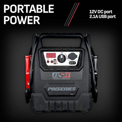 Schumacher Electric DSR ProSeries Car Battery Jump Starter, Maintainer & Portable Power Station - 12V 2000 Peak Amps & 400 Cranking Amps - with DC & USB Charging Ports - DSR157