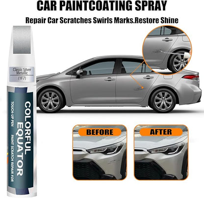 1F7 Classic Silver Metallic Touch Up Paint for Toyota, Car Paint Pen Scratch Repair Two-In-One Touch Up Paint, Premium Car Scratch Remover for Deep Scratches