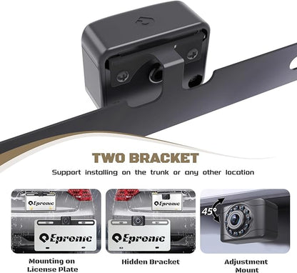 X1P HD Backup Camera License Plate Rear View Camera for Car, IP69 Waterproof Cámaras de Reversa para Autos with Clear Night Vision, Wide View Angle Universal Camera for Truck SUV RV Pickup