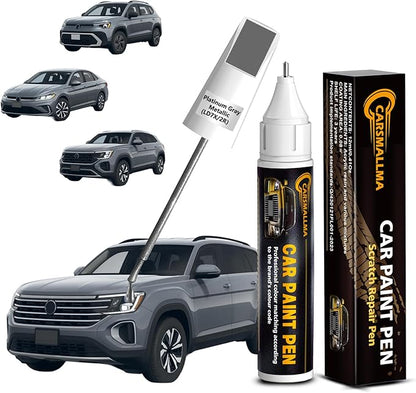 LD7X/2R Platinum Gray Metallic Car Touch Up Paint for Volkswagen, Color Accurate Car Paint Scratch Repair Pen Kit Quick & Easy Fix Vehicle Chips and Automotive Nicks Scuff