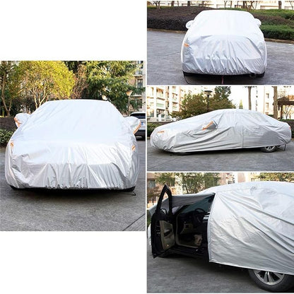 Kayme 6 Layers Car Cover Custom Fit for Nissan Sentra (2000-2025) Waterproof All Weather for Automobiles, Outdoor Full Cover Rain Sun UV Protection.Silver