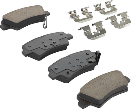 Premium Ceramic Rear Brake Pads (1001-1445C) Compatible with Hyundai Azera 2010-2017, Hyundai Sonata 2012-2015, Kia Optima 2011-2016