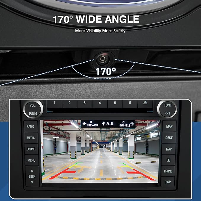 Rear View Backup Camera Fit for Lincoln MKX 2011-2013, Reversing Parking Assist Camera OE Replace BA1Z-19G490-B BA1T-19G490-A BA1T-19G490-AD BA1T-19G490-AF