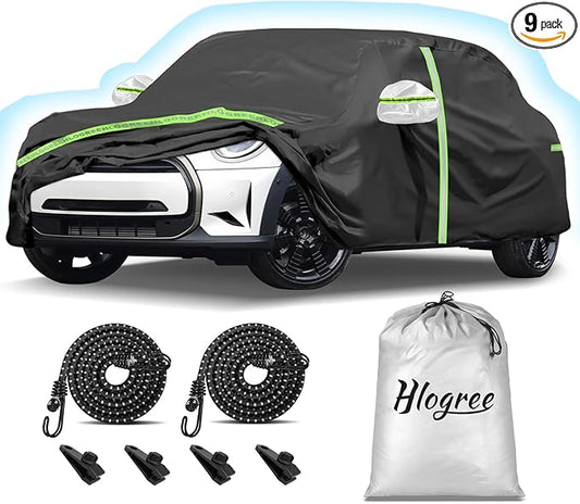 Car Cover for 2014-2025 Mini Cooper/Cooper S/Hardtop/Clubman/Countryman 4 Door,Full Exterior Car Covers for Automobile All Weather Waterproof Heavy Duty,Zipper/Cotton UV Proof Custom fit【210T Taffeta】