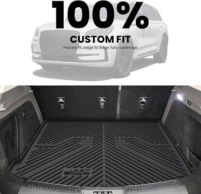 LASFIT Trunk Mat for Lincoln Corsair 2025 2024 2023 2022 2021 2020, All Weather TPE Cargo Mats Custom Fit Cargo Liner Front & Rear Trunk Liner, Black, Easy to Clean