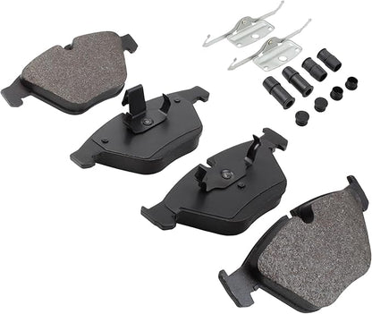 Premium Ceramic Front Brake Pads (1001-0918C) Compatible with 2002-2013 BMW (1 Series M/335xi/525i/525xi/528i/528i xDrive/528xi/530i/530xi/535i/535i xDrive/535xi/545i/550i/M3 & More)