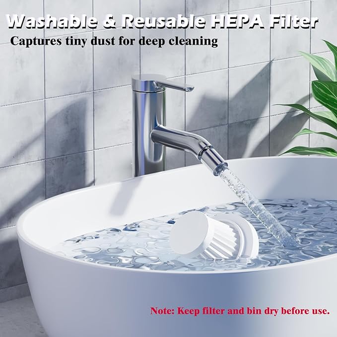 Car Vacuum Portable Cordless, 16000PA Powerful Suction, 5 in 1 Mini Handheld Vacuum Cleaner, Small Car Vacuum Cleaner, Brushless Motor, Air Duster, 4000mAh, Dual Filter, for Cars,Home,Office,Pet