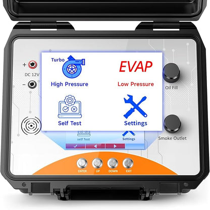ANCEL L8000 Automotive Smoke Machine | Dual Mode Diagnostic Leak Tester for EVAP & Turbo Systems | Built-in Air Pump & Color LCD | Adjustable Pressure & Run Time | Compatible with Multiple Vehicles