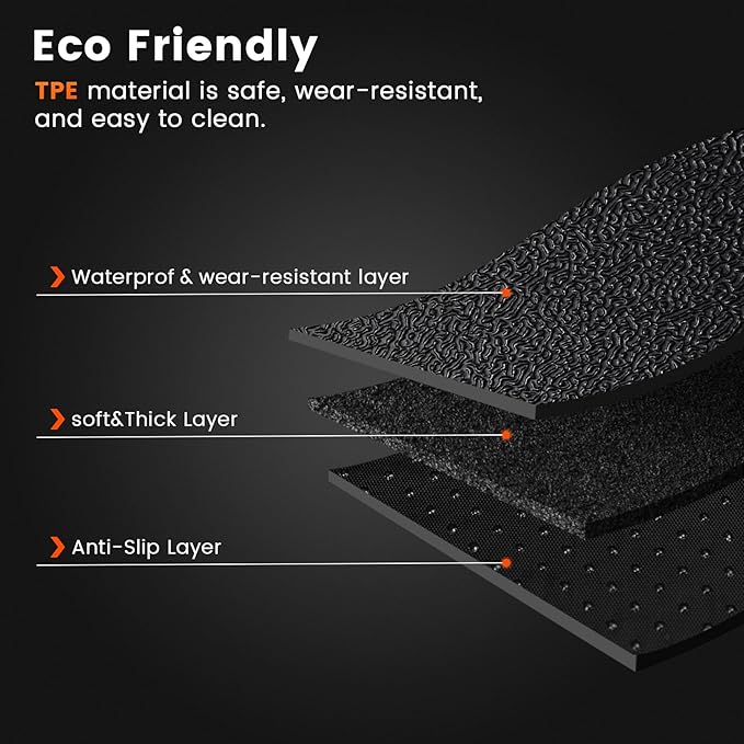 KMF Custom Fit Floor Mats for Subaru Forester 2025 Accessories, All Weather Forester Mat TPE Waterproof Car Floor Liners - Front & Rear 2 Row, Anti-Slip Deep Grooves Car Mats Full Set