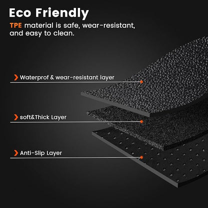 KMF Custom Fit Floor Mats for Nissan Murano 2025 Accessories, All Weather 3D TPE Waterproof Car Floor Liners - Front & Rear 2 Row, Anti-Slip Deep Grooves Car Mats Full Set