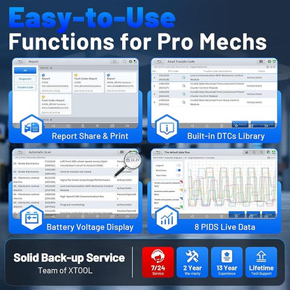 XTOOL InPlus IP616 V2.0 OBD2 Scanner Diagnostic Tool, Lifetime Update Scan Tool, 34+ Services, ECU Configuration, CAN FD & DoIP, All Systems Scanner for Car, Crank Sensor Relearn, ABS Bleed, Auto VIN