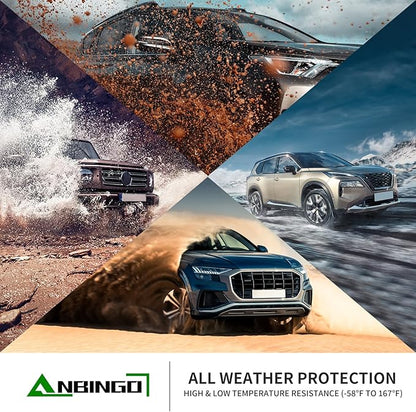 ANBINGO® Floor Mats & Seatback Cargo Liner for 2025 CX-50 Hybrid | All Weather TPE CX50 Floor Liners | 1st & 2nd Row Custom Mats Full Set | (Velcro Tape Fixed Backseat) CX50 Accessories - Black