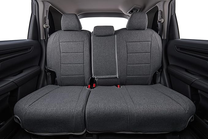 coverdream CRV Seat Covers Custom Fit for 2015 2016 Honda CRV LX,EX,SE,EX-L,Touring,Full Coverage,Airbag Compatible,Polyester Car Seat Protector(Full Set,Gray)