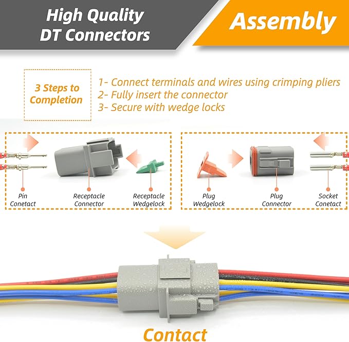 DT Kit for Car Motorcycle Boat (8PIN 2SET)