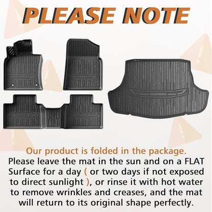 TripleAliners Floor Mats & Trunk Mat All Weather Liners Compatible with 2025 Toyota Camry (Include Hybrid) Accessories Carpets Liner TPE Custom Fit Protection Car (Floor Mats+Trunk Mat)