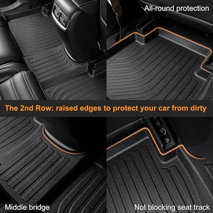 Binmotor-Floor Mats & Cargo Liner Set for Buick Enclave 2025丨for GMC Acadia & Acadia Denali 2024-2025(Only Buick Seat-7 Seats) 丨 for Chevy Traverse 2024-2025(Only Buick Seat-7 Seats)